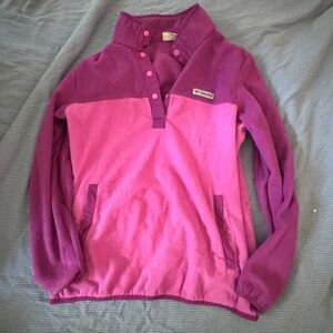 Columbia fleece two tone pink